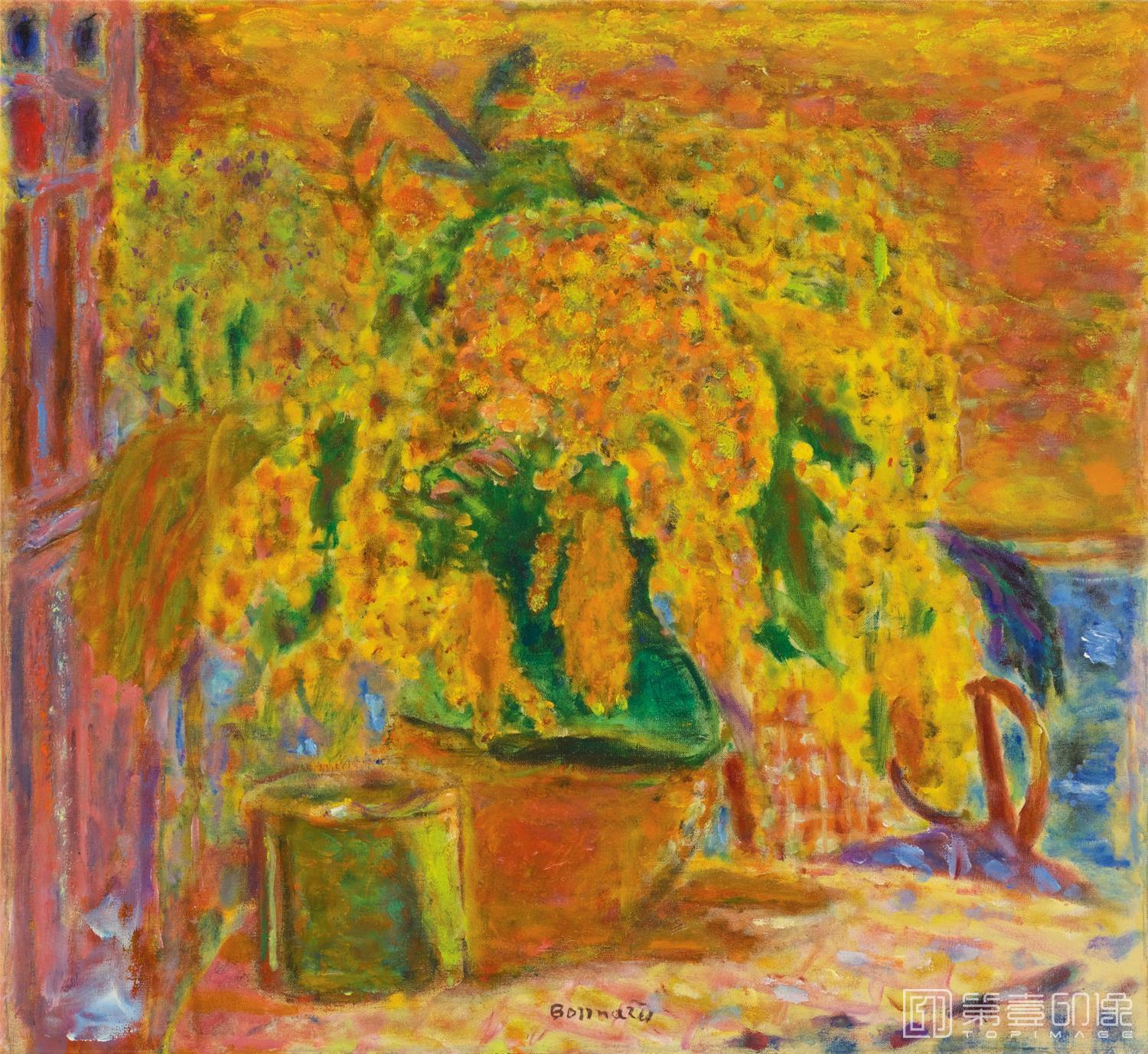 油画-BOUQUET DE MIMOSAS